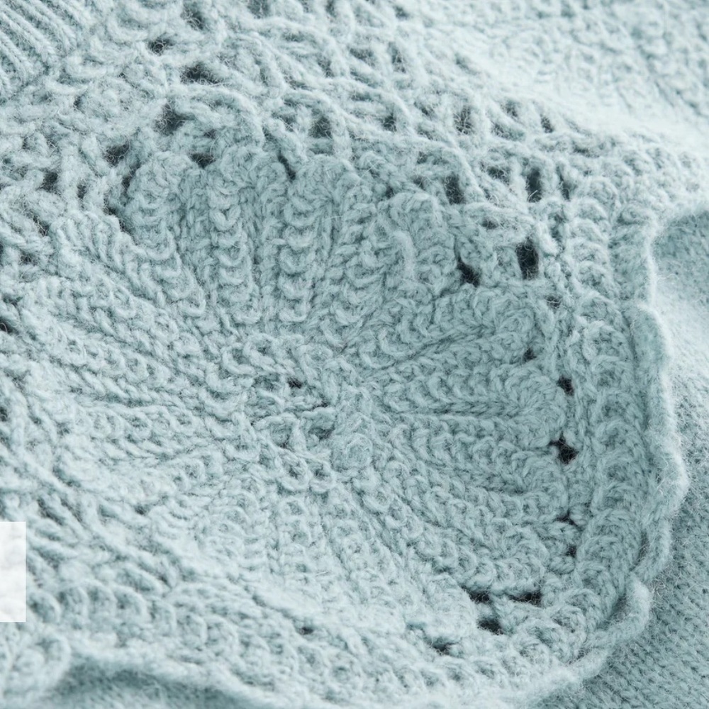 BODEN Flower Motif Jumper - Seamist Blue Melange - XS - Picture 6 of 9